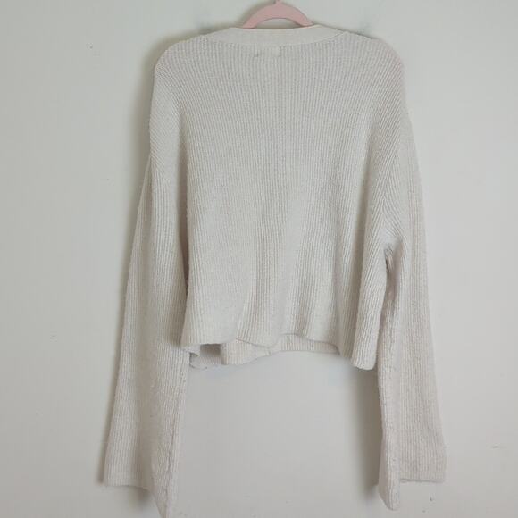 Cozy Cropped Beachy Knit Button Down Wool Blend Cardigan Women's Size XXL - Picture 7 of 8